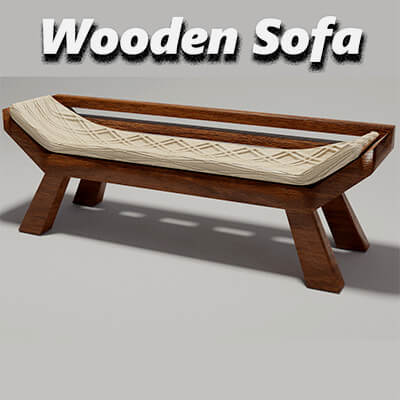 Wooden Sofa With Cushion