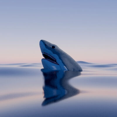 Shark Trash Bin 3D Printable by Bolbochano