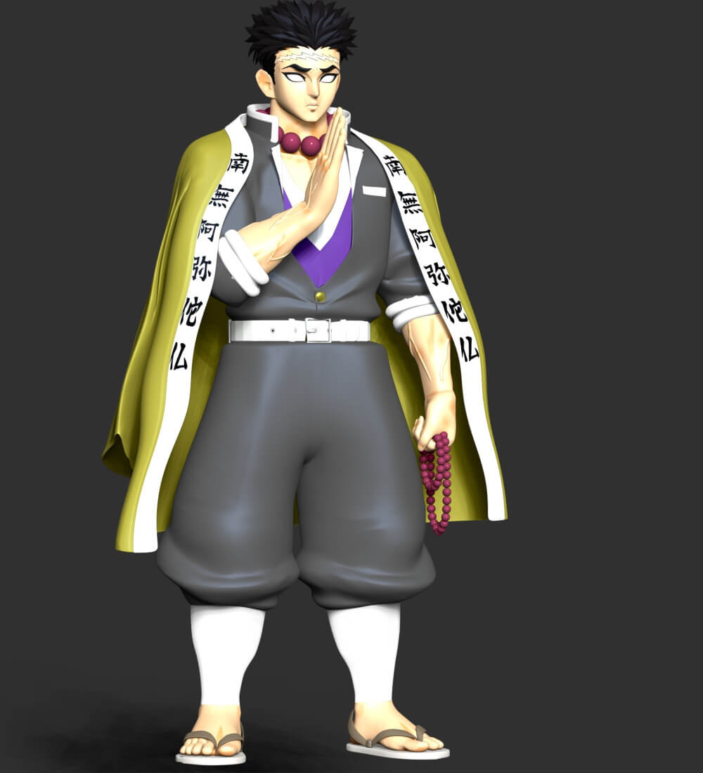 Gyomei Himejima - Demon Slayer 3D Model by Bon Bon Art