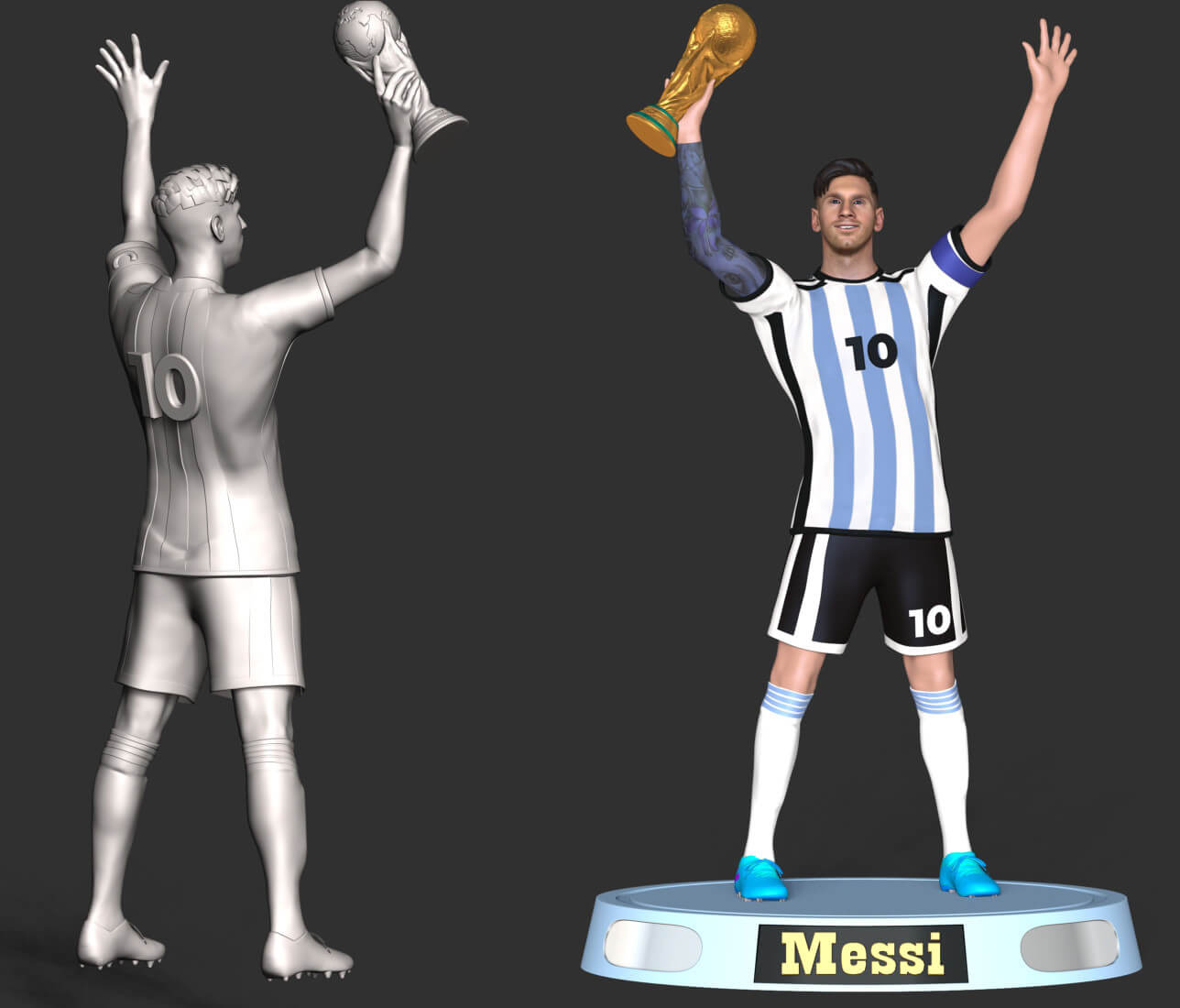 Messi - 3D Model by Bon Bon Art