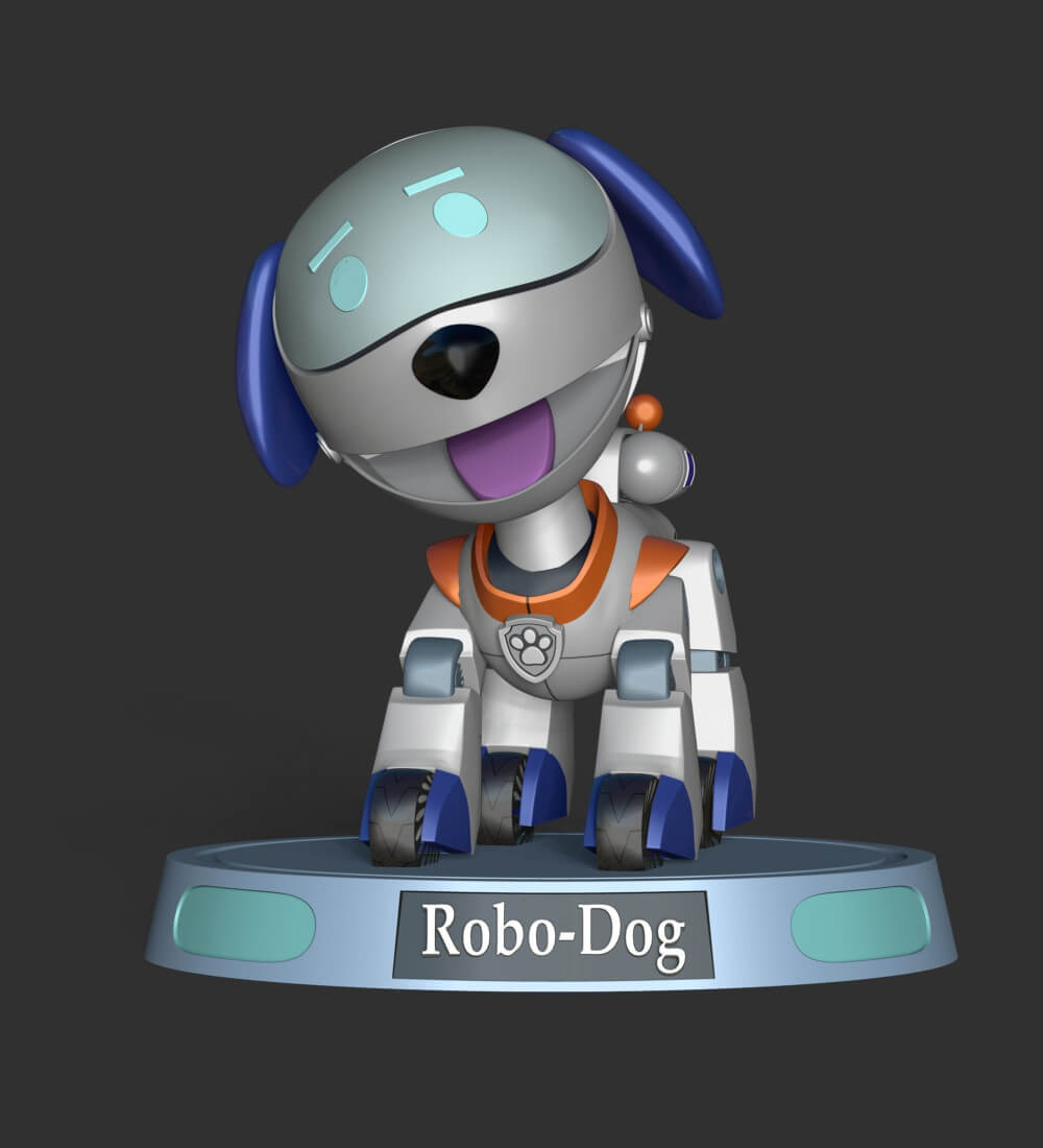 RoboDog Paw Patrol Free 3D Print Model by Bon Bon Art