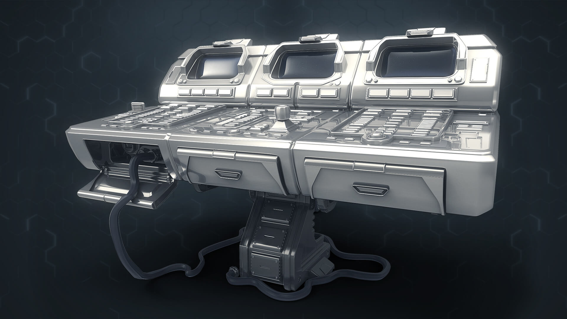 3D Central Computer Control Terminal With Portable Generator by boneytoes