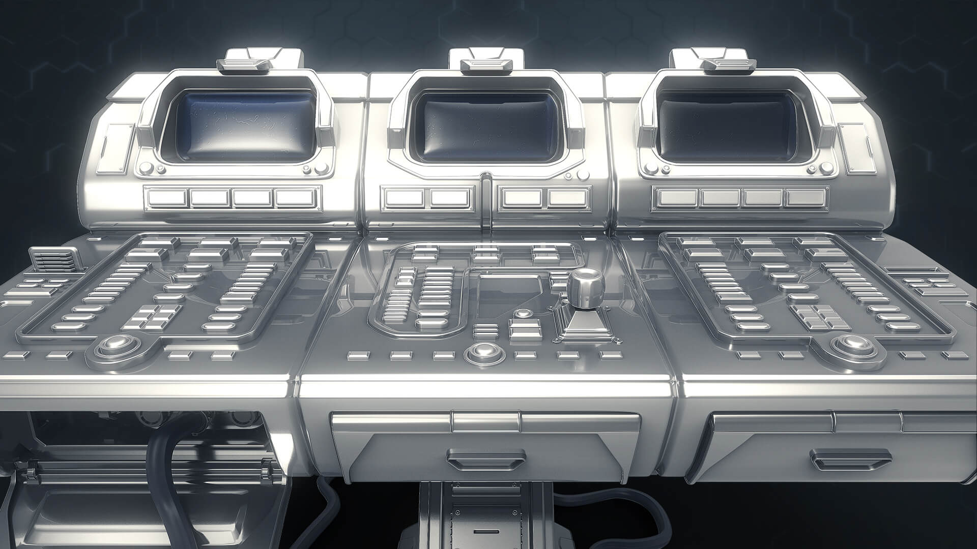 3D Central Computer Control Terminal With Portable Generator by boneytoes