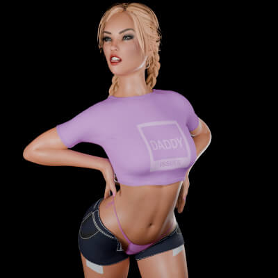 Gamer Girl Outfit for G8F/G8 1F/G9 Daz Content by booperfooper