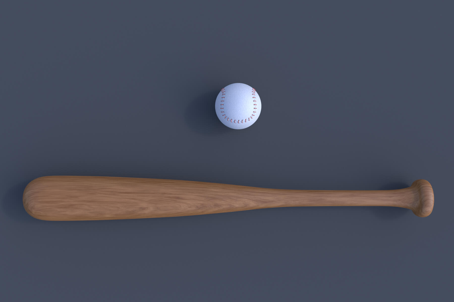 Baseball Bat and Ball - 3D Model by BraiZero