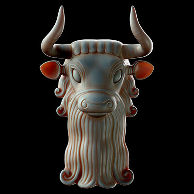 Bull Mask - 3D Sculpting by BreathTime