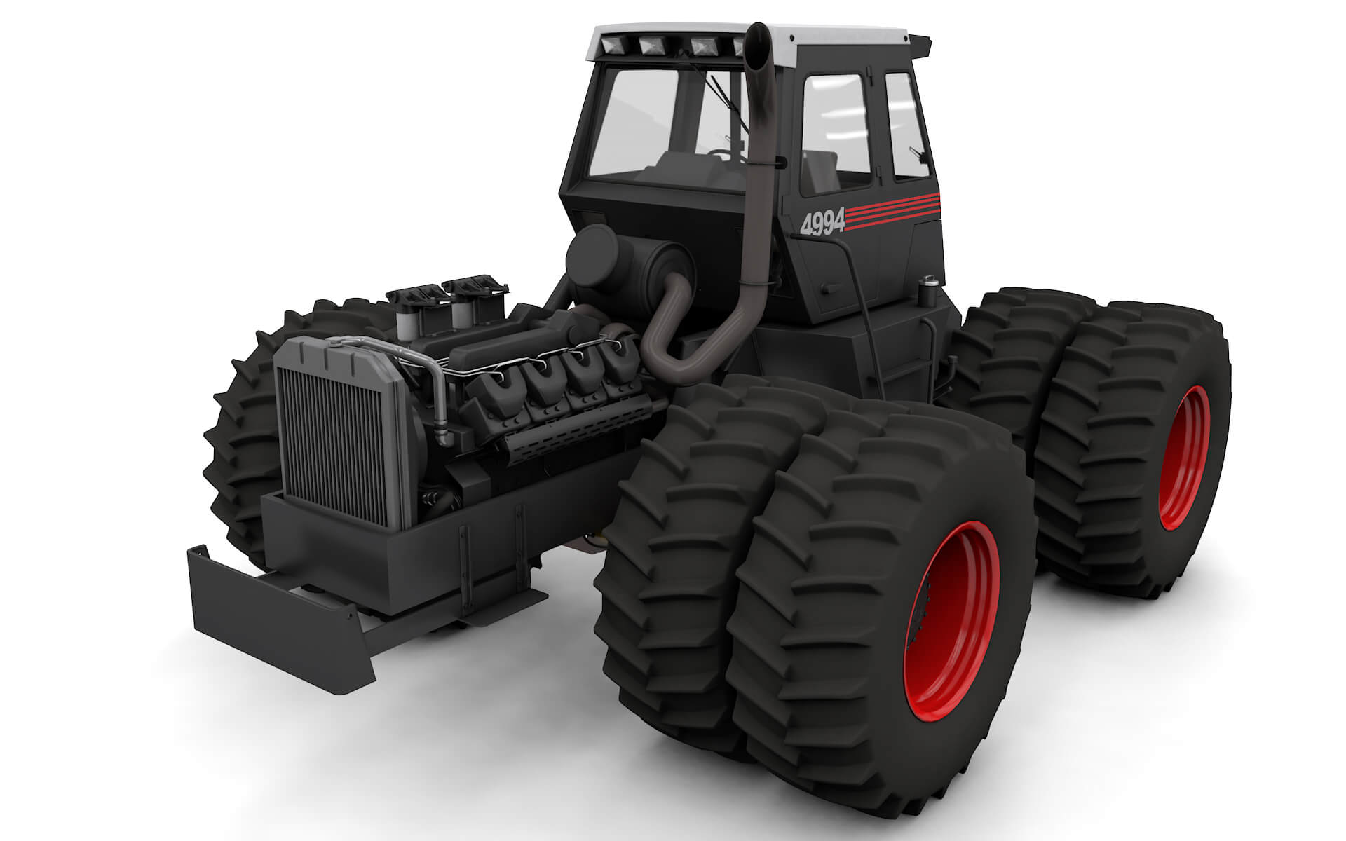 J.i. Case 4994 1984 Tractor White Version - 3D Model by brunomcardoso