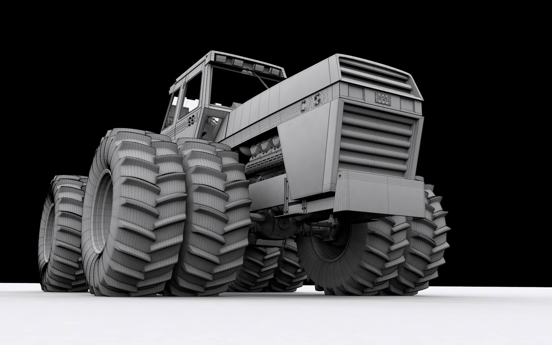 J.i. Case 4994 1984 Tractor White Version 3D Model by brunomcardoso