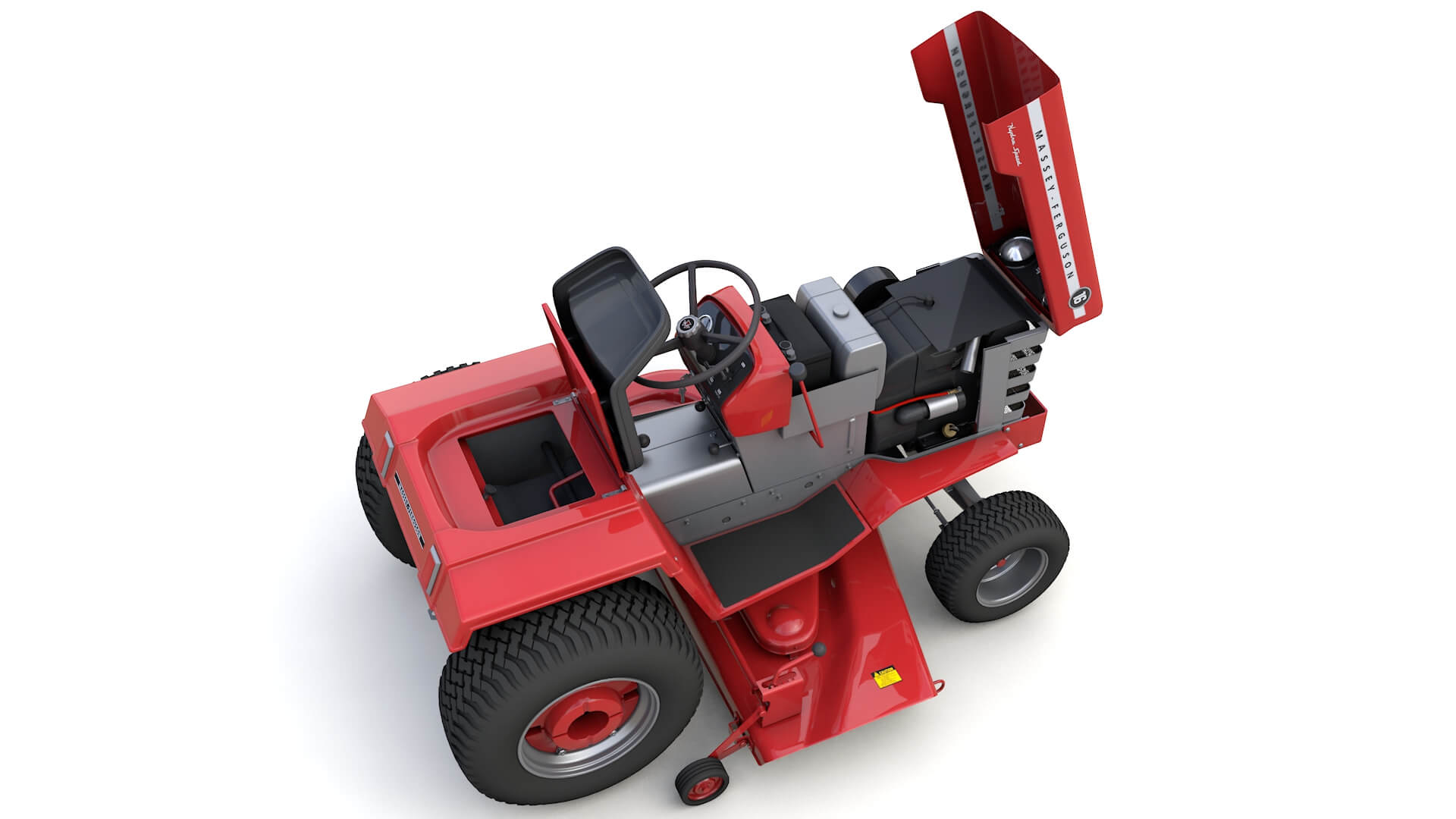 Mf16 Massey Ferguson 16 Lawn Tractor 1975 - 3D Model by brunomcardoso