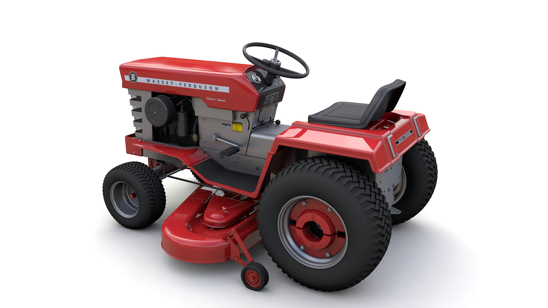 Mf16 Massey Ferguson 16 Lawn Tractor 1975 - 3D Model by brunomcardoso