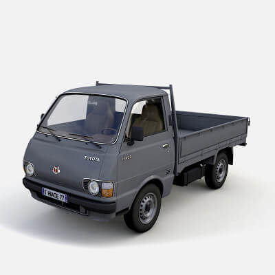 Toyota Hiace Pickup Truck 1977 3D Model