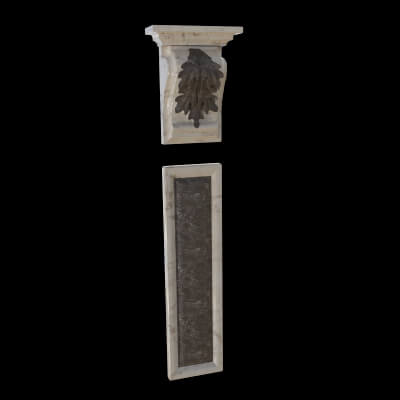 C Plaster Marble Shelf and Bracket