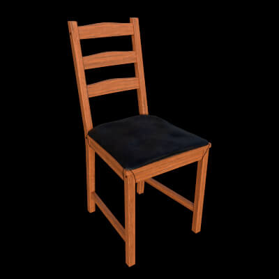 Chair Wooden Mesh Model