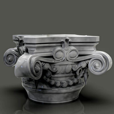 Corinthian Column Head 001