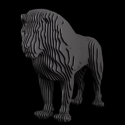 Kingplate Lion Model