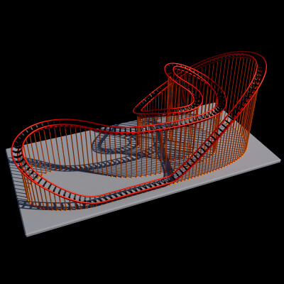 Roller Coaster Mesh Model