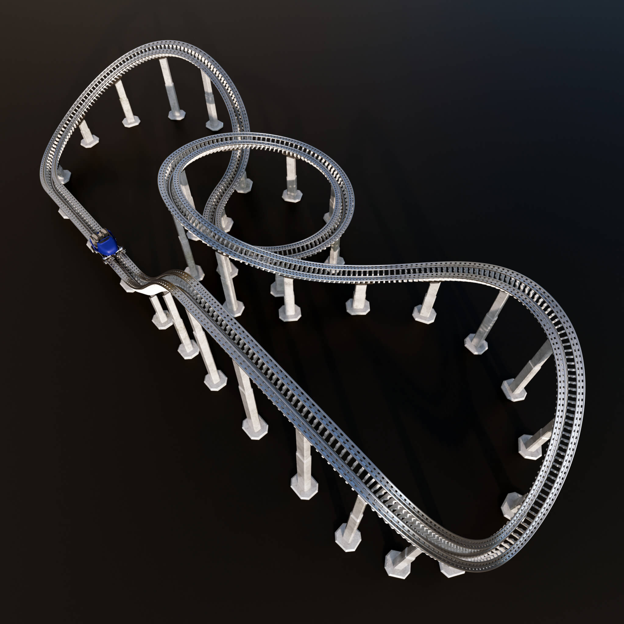 Rollercoaster St - 3D Model by BsTen