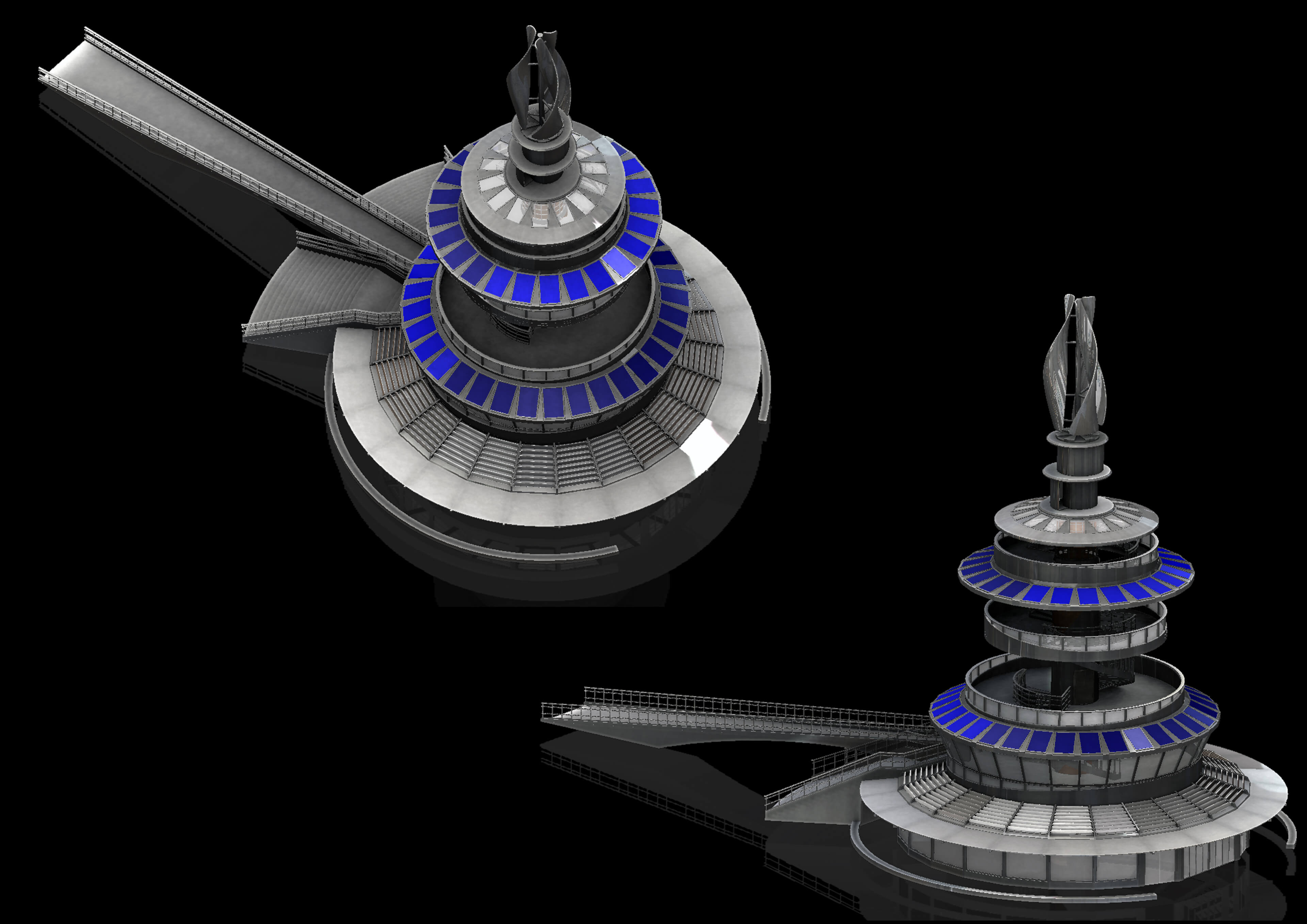 Solar Tower Model Solar Tower - 3D Model by BsTen