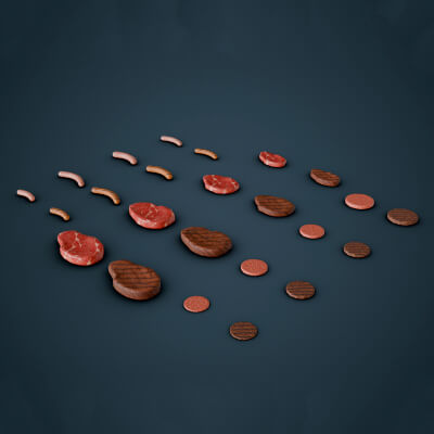 Grill Food - Steaks Burgers Bratwursts