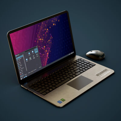 Modern Laptop and Wireless Mouse