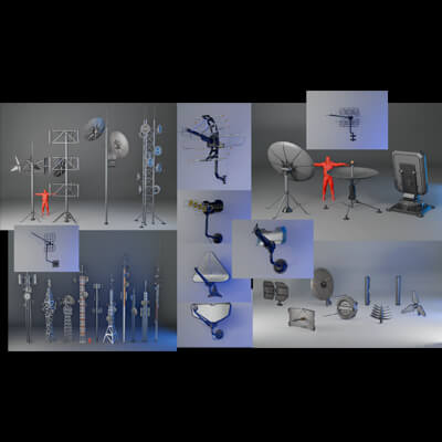 Antenna pack - TV Satellite and Cell &ndash Game Ready