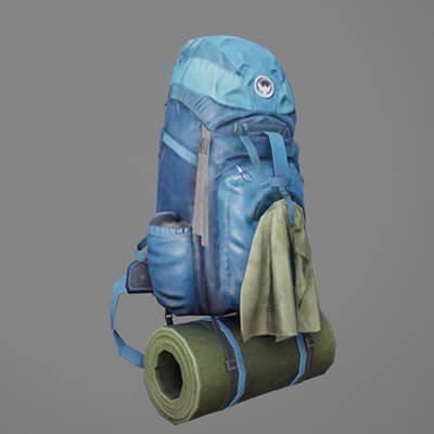 Bag Backpack 3D Model 007 by Bubble009