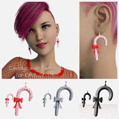 Candycane Earrings