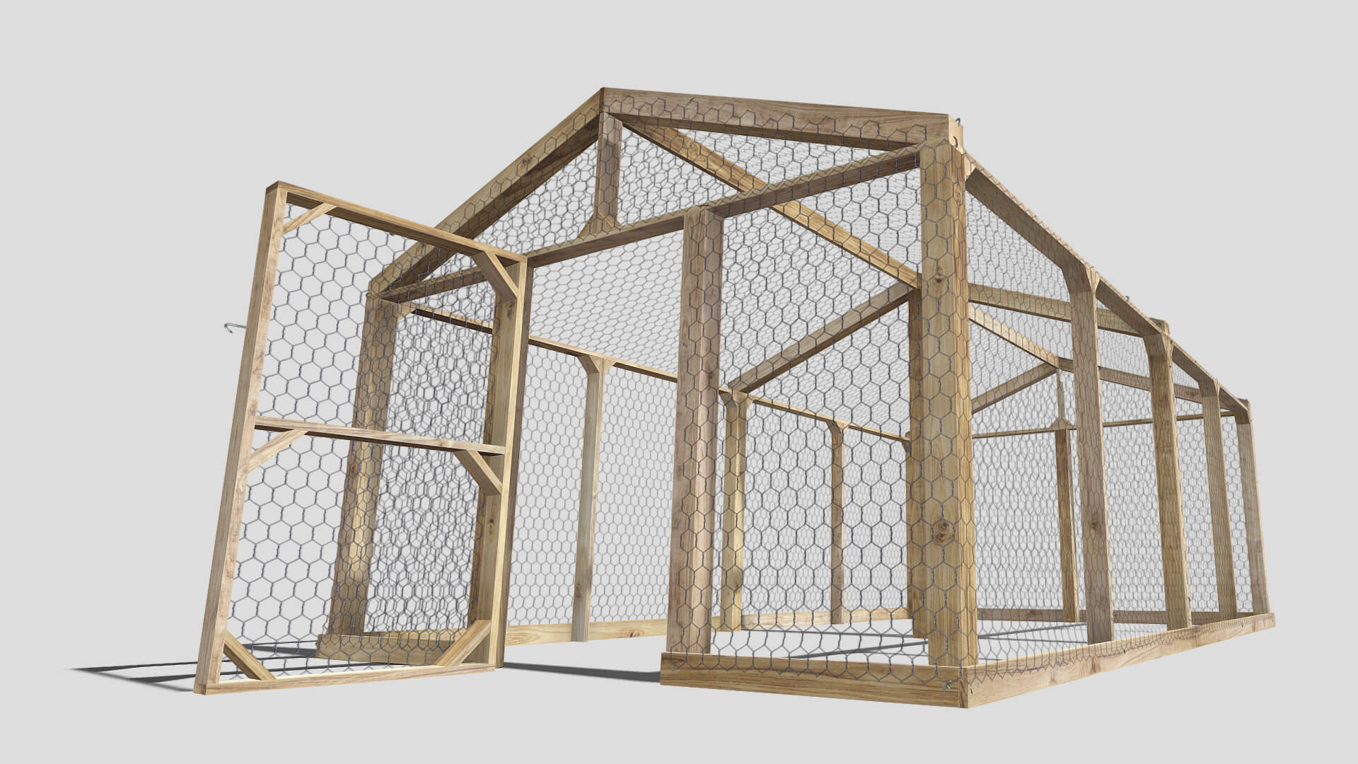 Chicken Coop Low Poly - 3D Model by Buncic