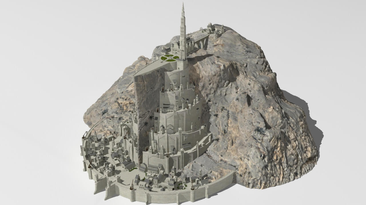 Minas Tirith 3D Model by Buncic