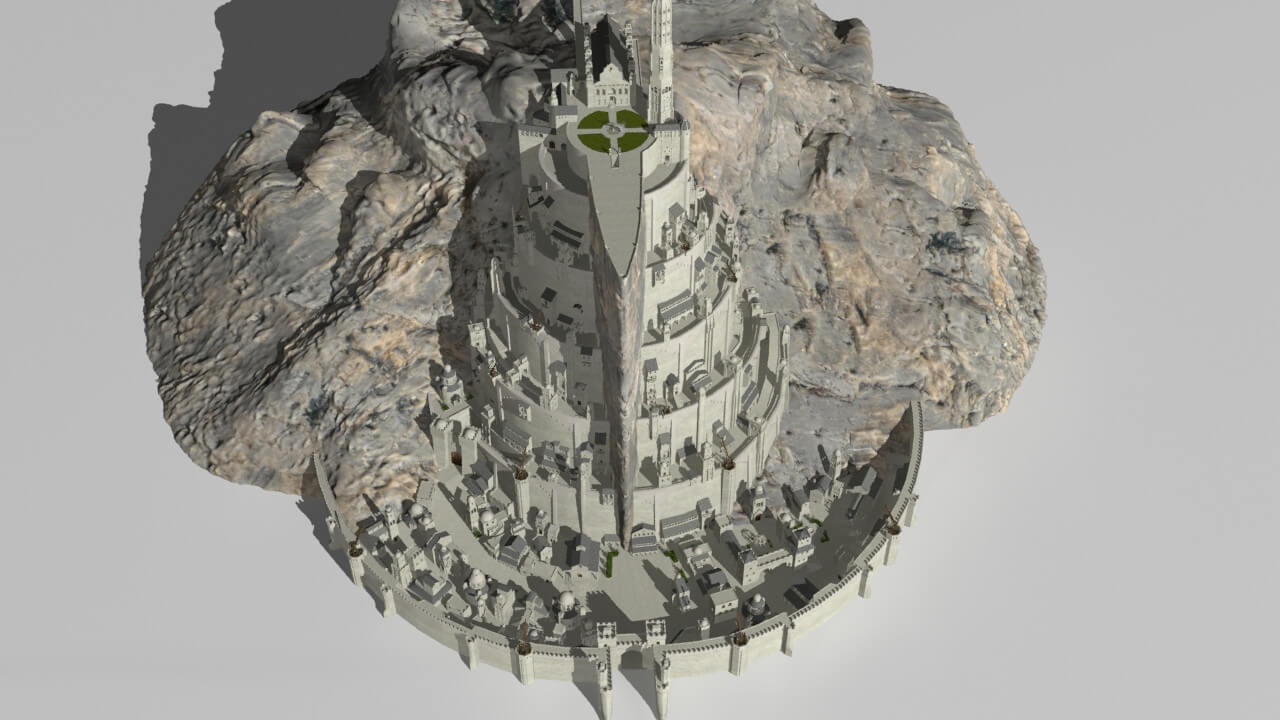 Minas Tirith 3D Model by Buncic