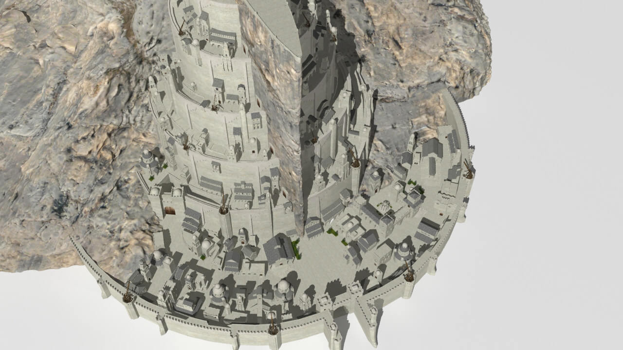 Minas Tirith - 3D Model by Buncic