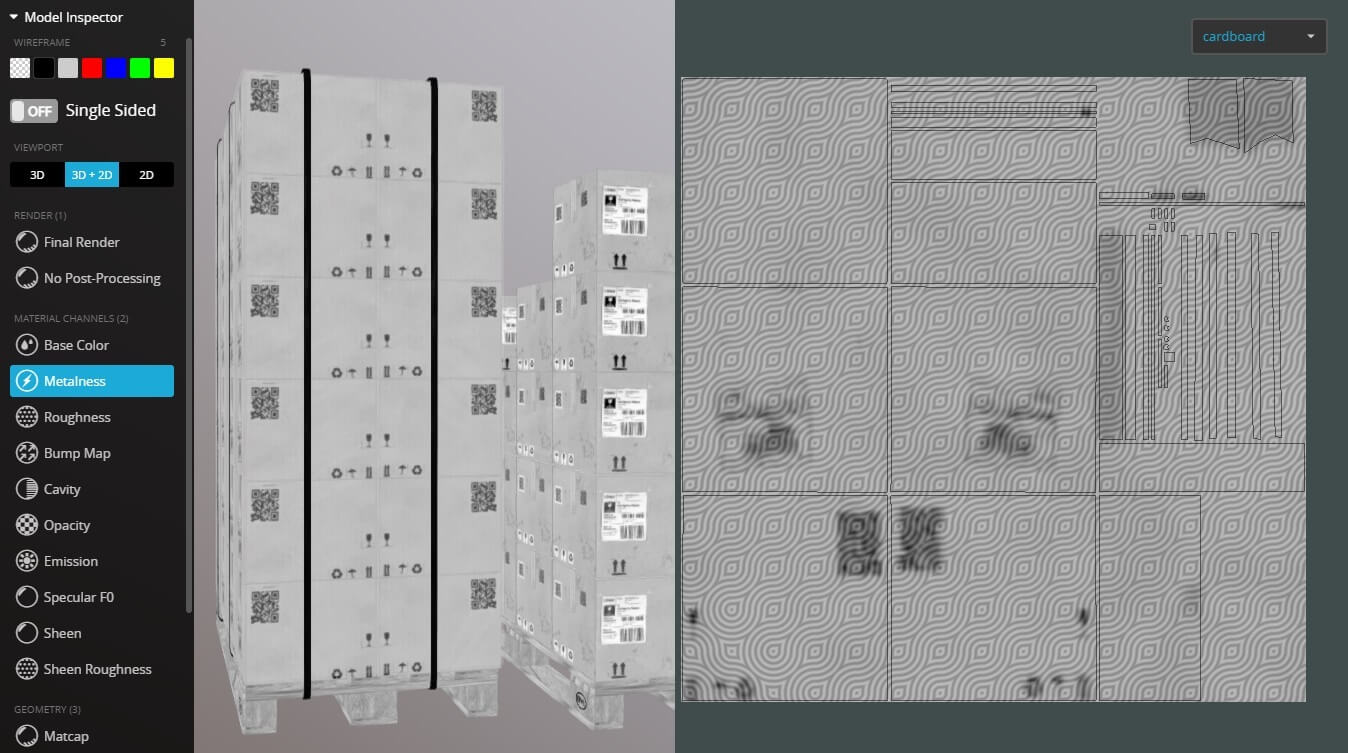 Pallets With Boxex - 3D Model by C-MES