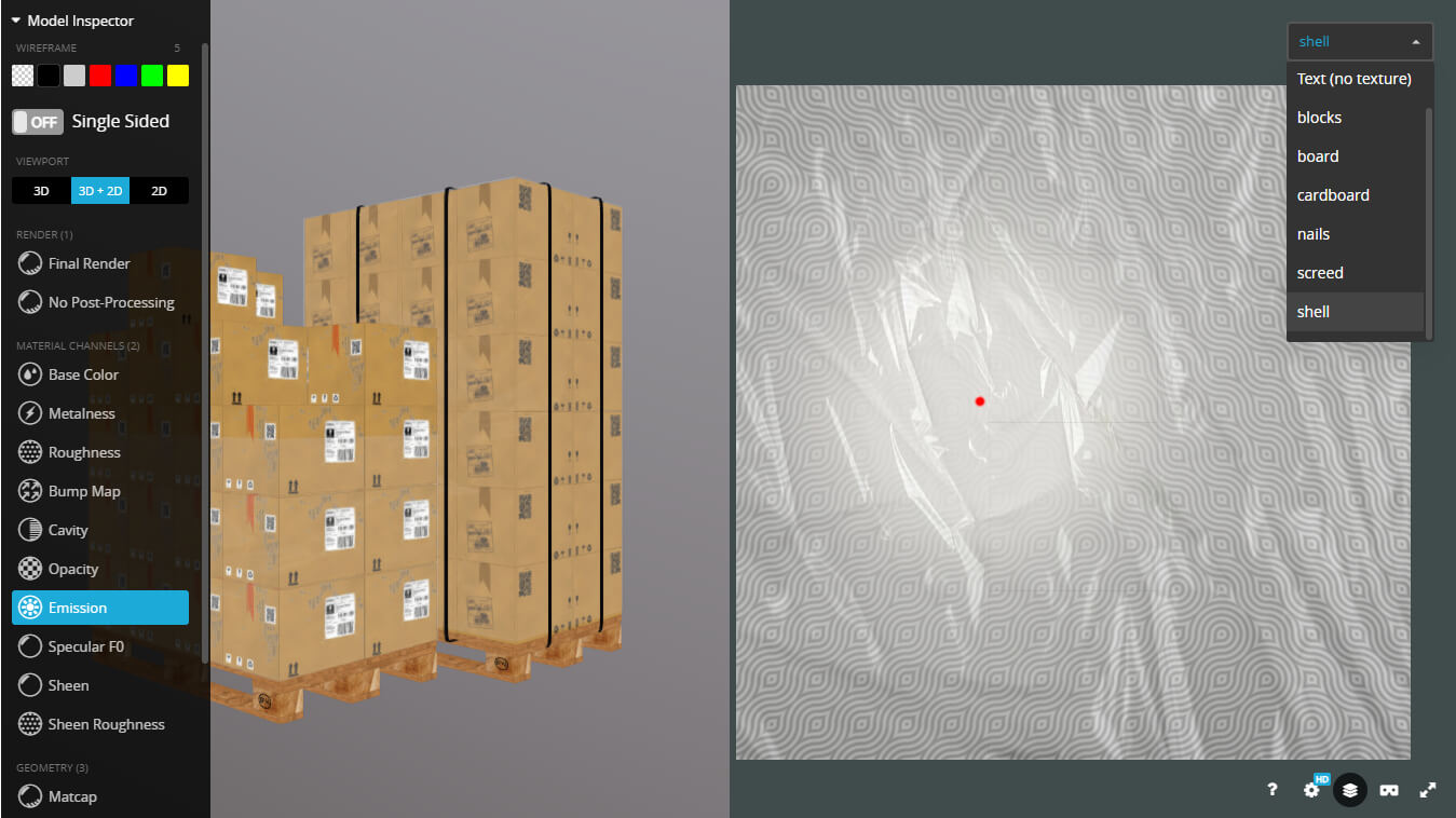 Pallets With Boxex - 3D Model by C-MES