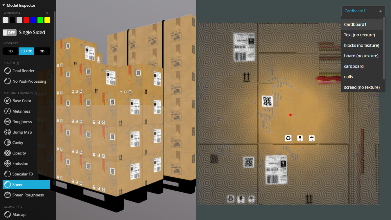 Pallets With Boxex - 3D Model by C-MES