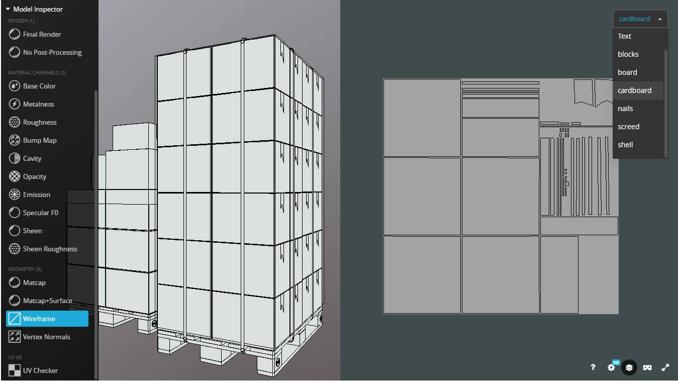 Pallets With Boxex - 3D Model by C-MES