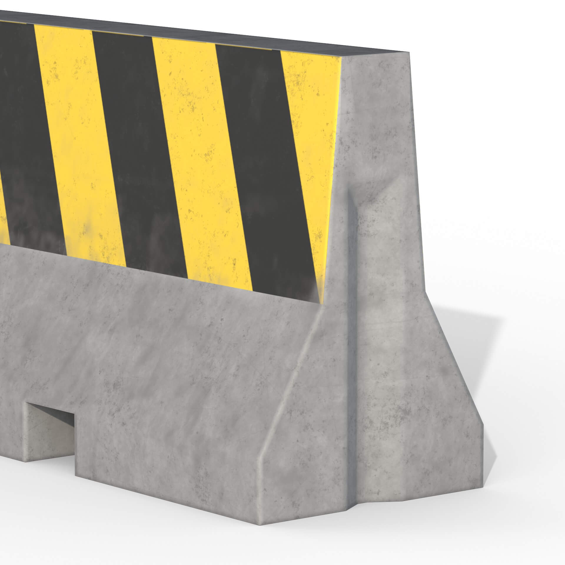 Concrete Traffic Barrier 3D Model by Cactus3D