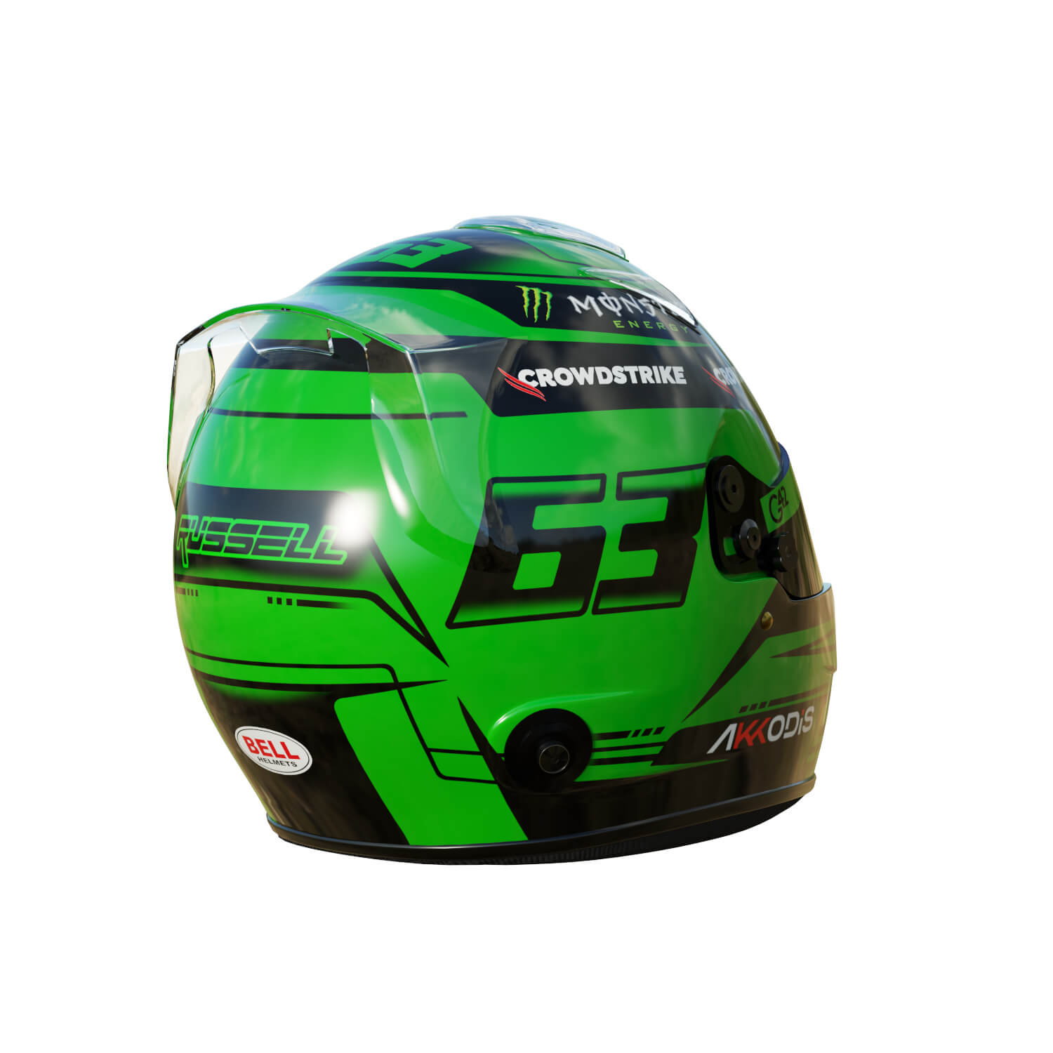 F1 George Russel Helmet 2023 - 3D Model by Cactus3D
