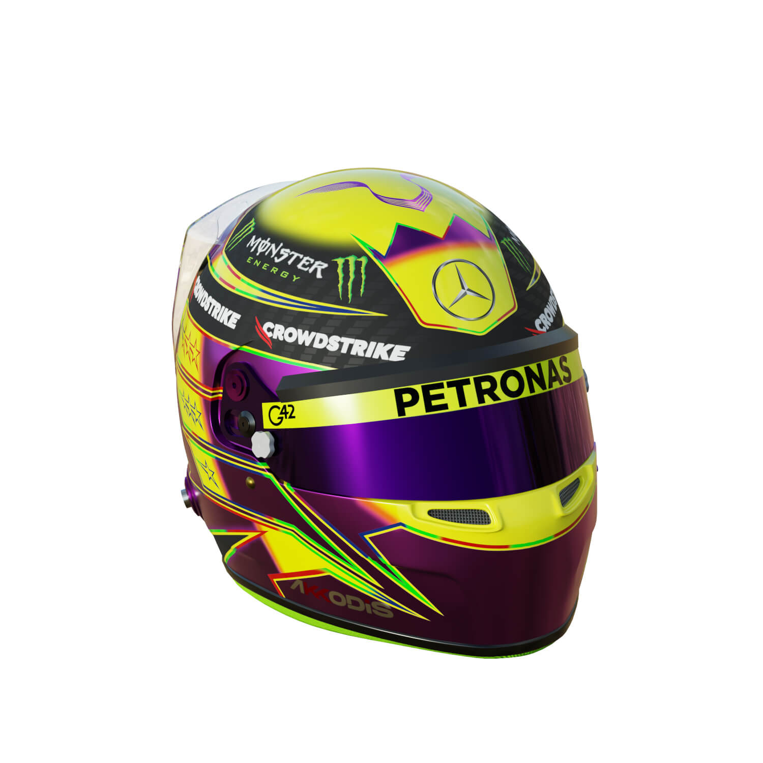 F1 Lewis Hamilton Helmet 2023 - 3D Model by Cactus3D
