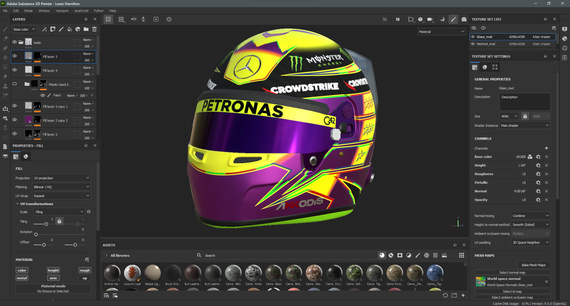 F1 Lewis Hamilton Helmet 2023 - 3D Model by Cactus3D