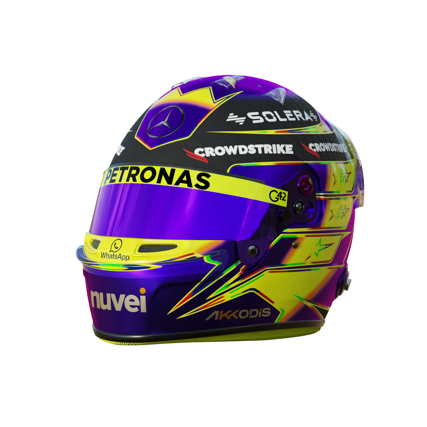 F1 Lewis Hamilton Helmet 2024 - 3D Model by Cactus3D