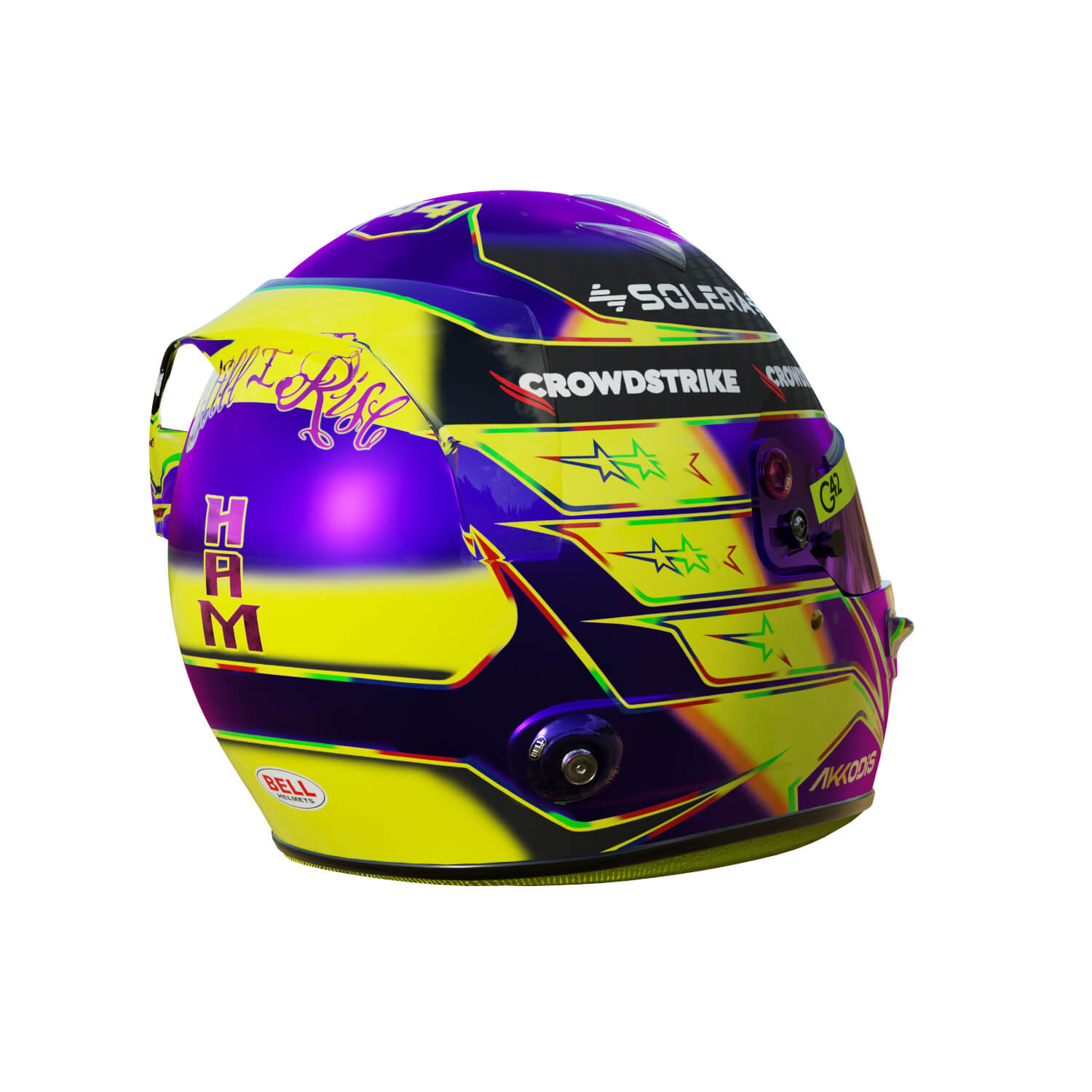 F1 Lewis Hamilton Helmet 2024 - 3D Model by Cactus3D