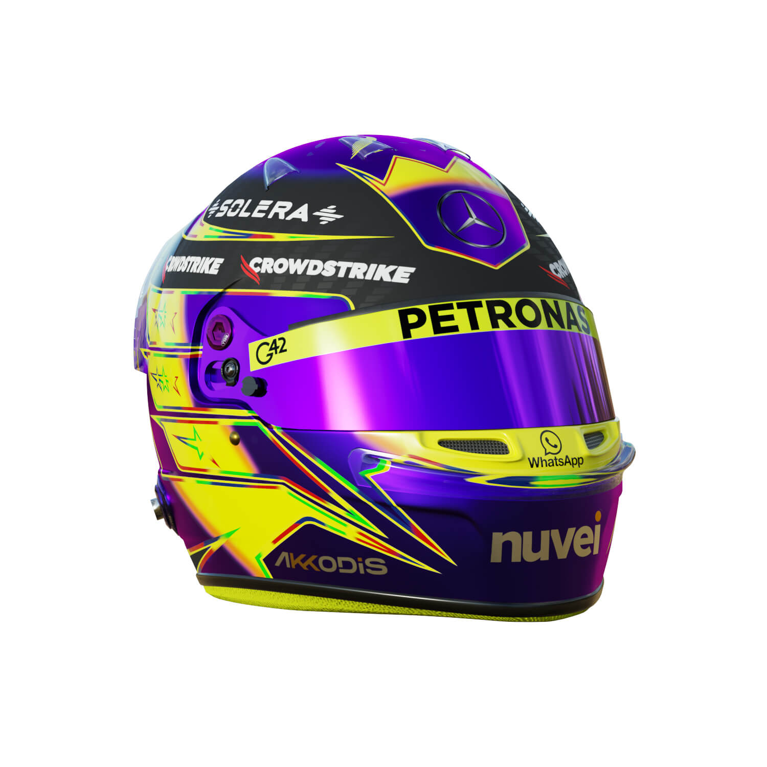 F1 Lewis Hamilton Helmet 2024 - 3D Model by Cactus3D