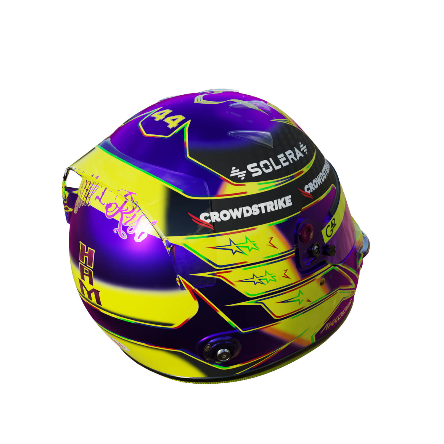 F1 Lewis Hamilton Helmet 2024 - 3D Model by Cactus3D