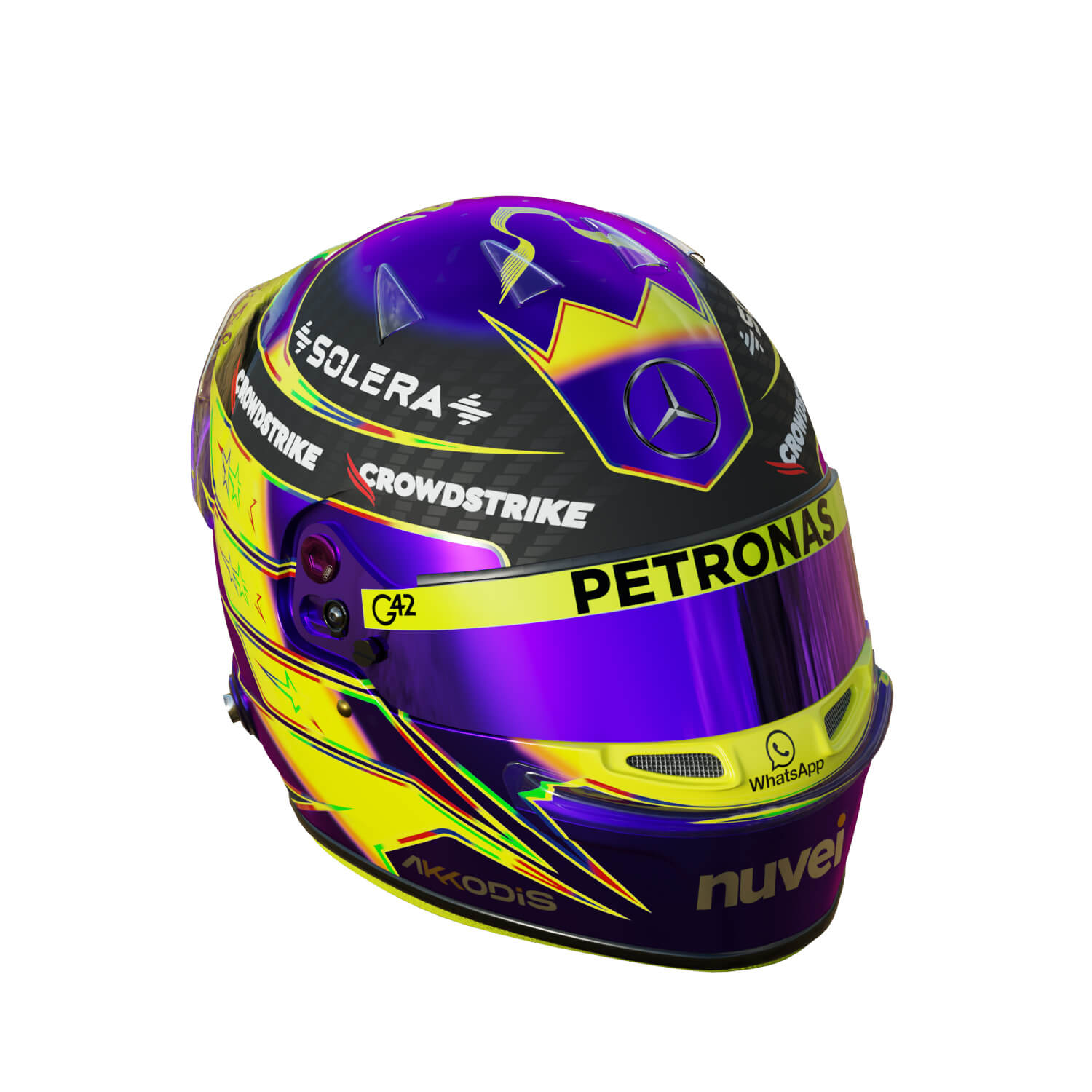 F1 Lewis Hamilton Helmet 2024 - 3D Model by Cactus3D