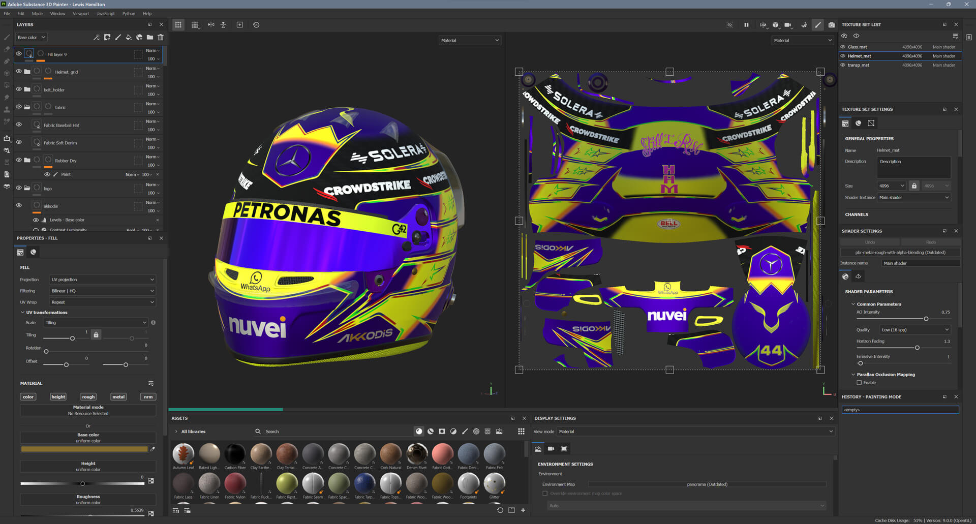F1 Lewis Hamilton Helmet 2024 - 3D Model by Cactus3D