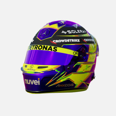 F1 Lewis Hamilton Helmet 2024 - 3D Model by Cactus3D