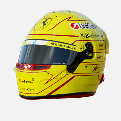 F1 Lewis Hamilton Helmet 2025 - 3D Model by Cactus3D