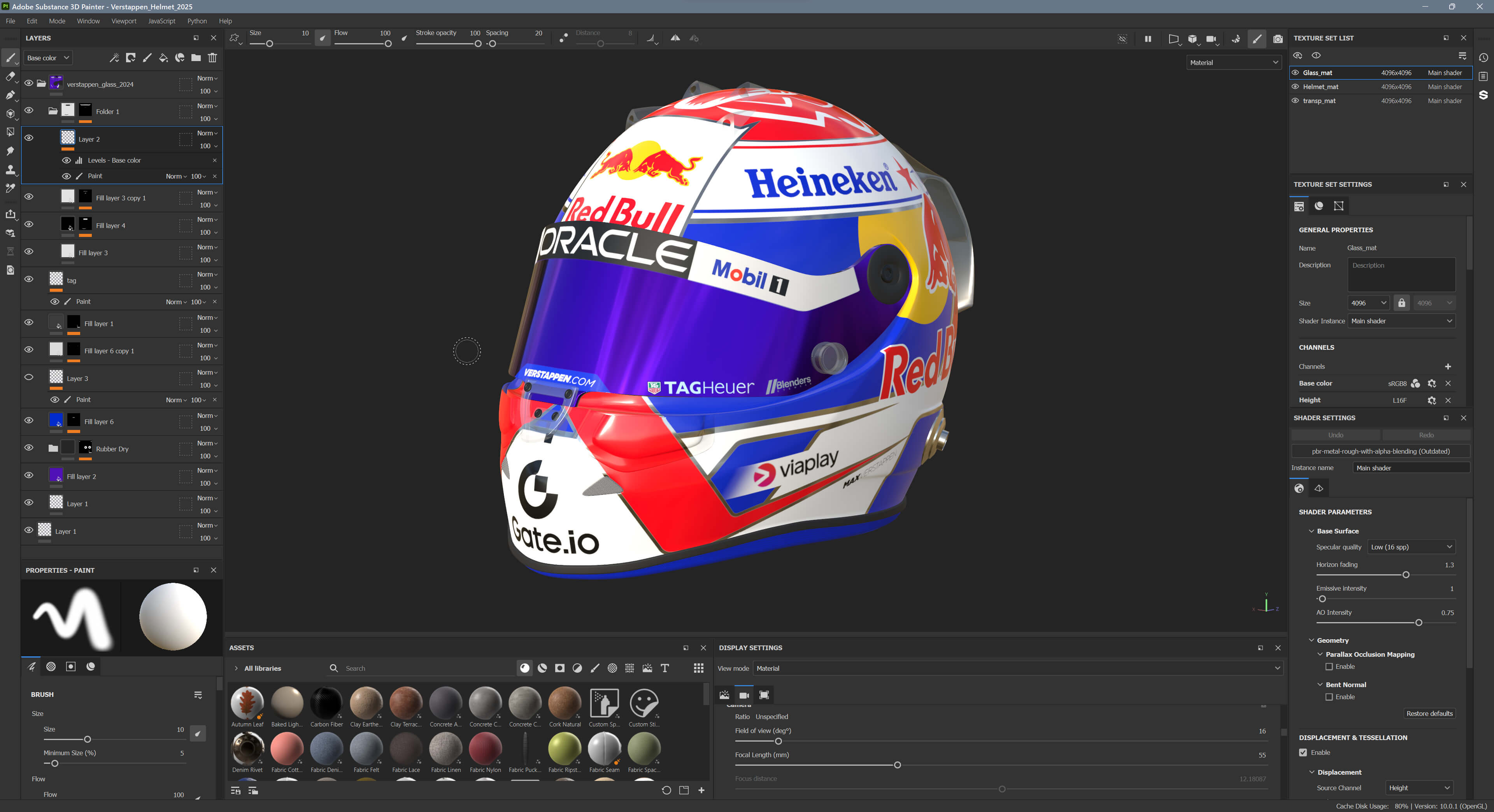 F1 Max Verstappen Helmet 2025 3d Model By Cactus3d