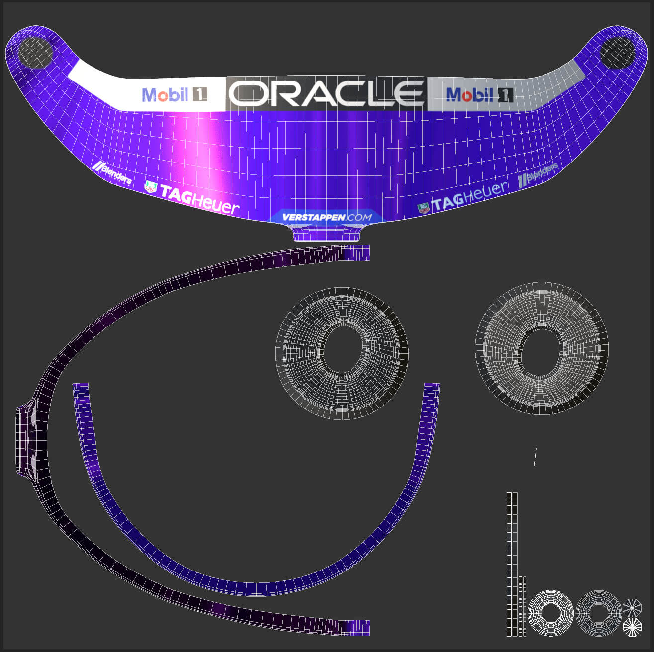 F1 Max Verstappen Helmet 2025 3d Model By Cactus3d