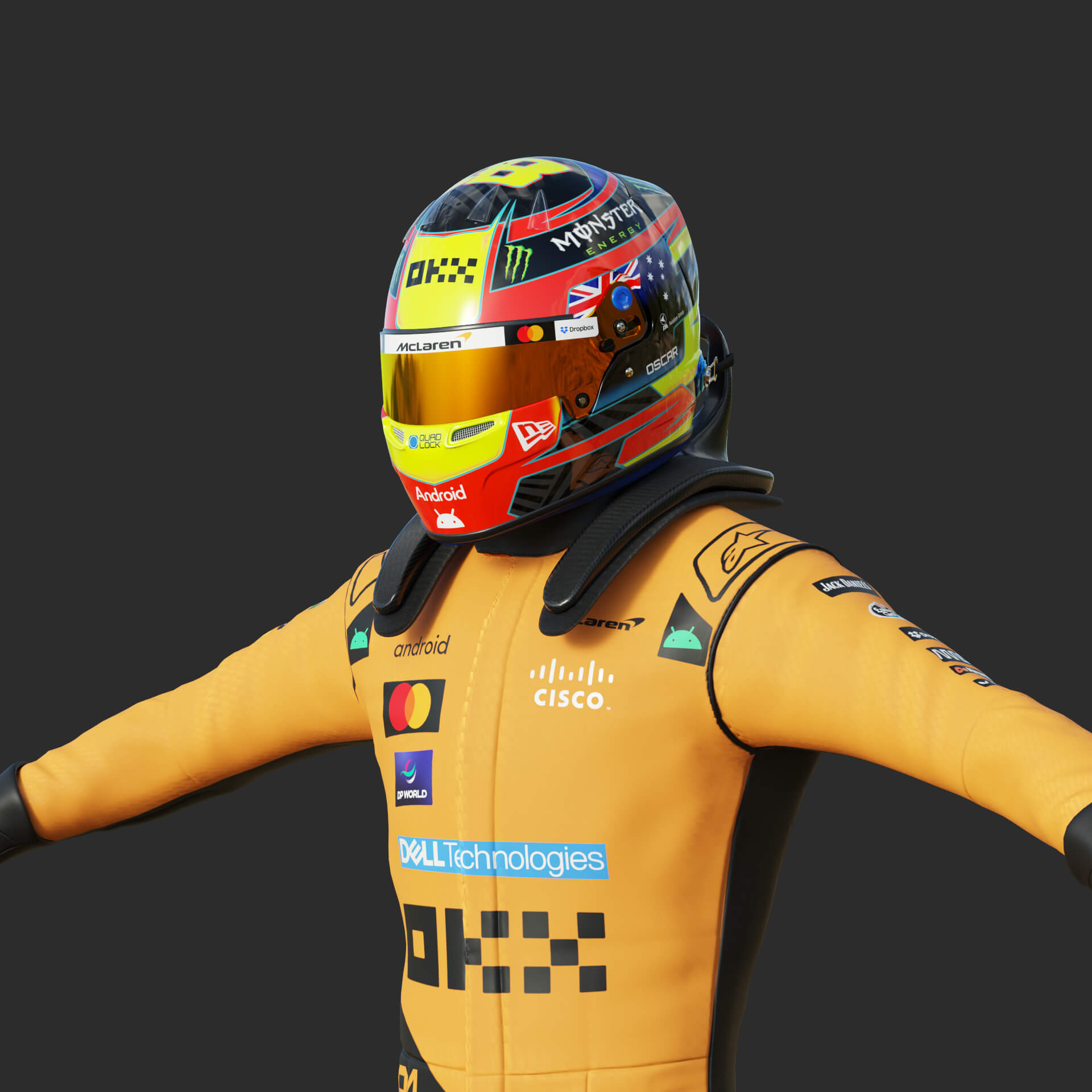 F1 Racer F1 McLaren Racing Suit 2025 - 3D Model by Cactus3D